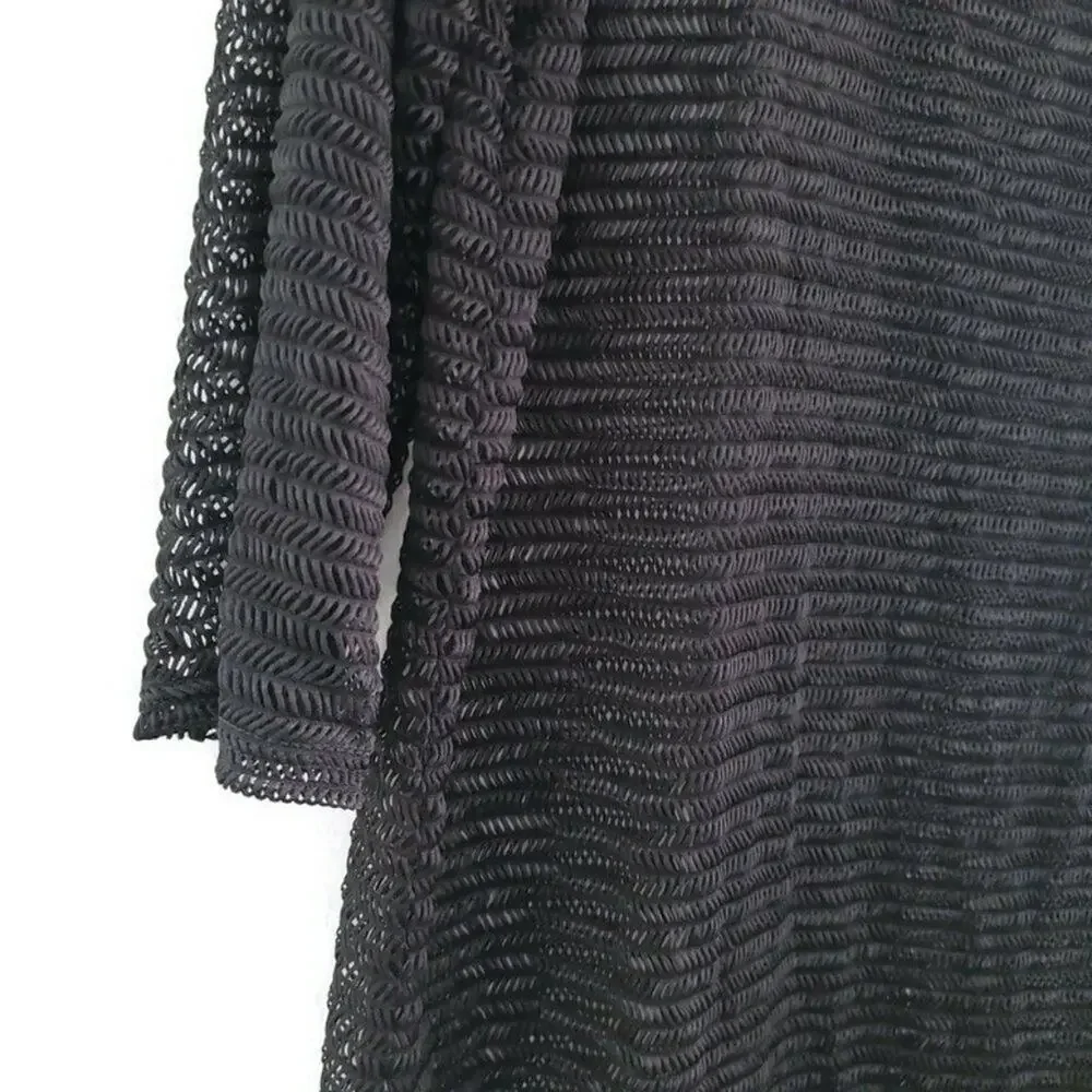 Jordan Taylor Mesh Swimwear Cover-up Black Large - Picture 7 of 9